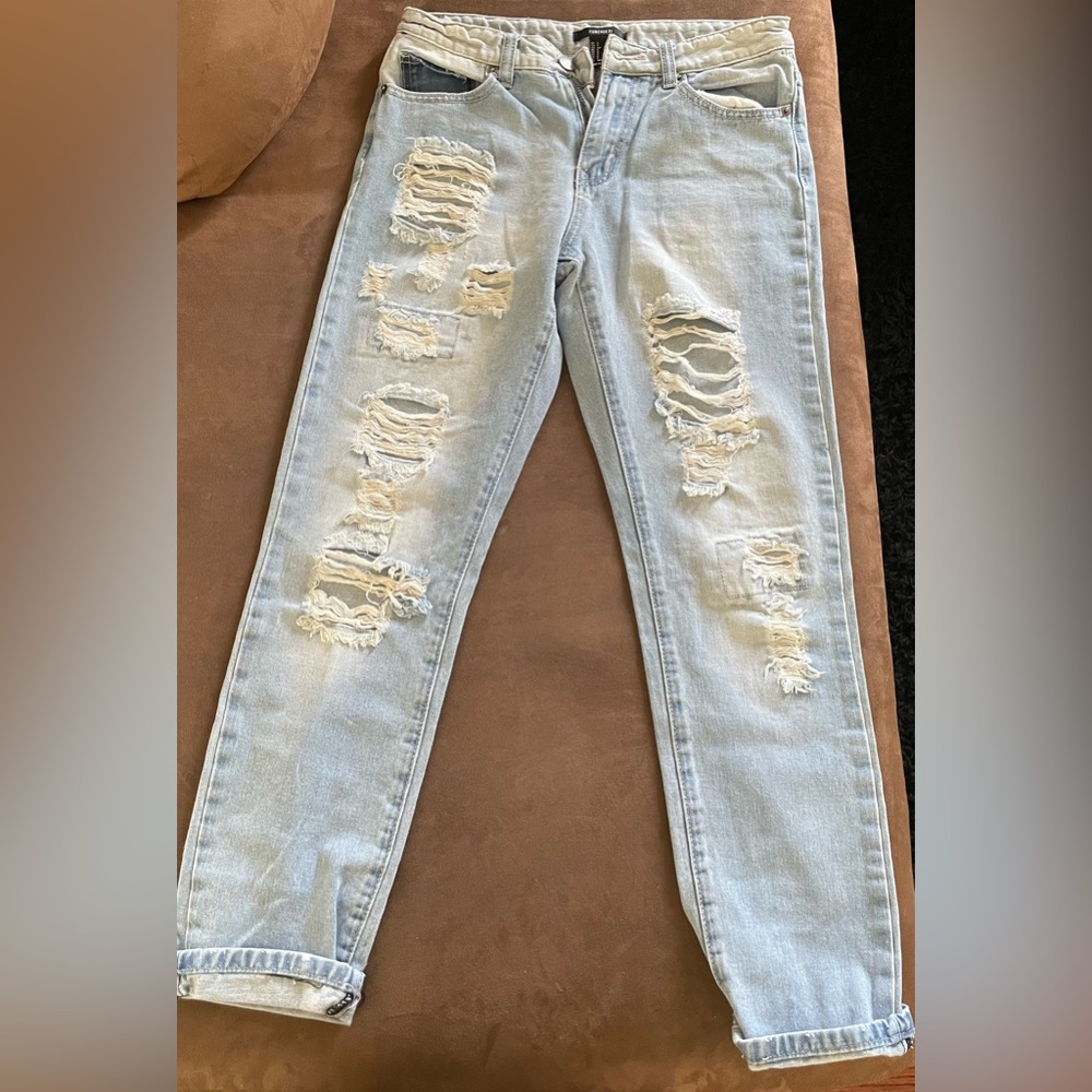 Distressed Mom Jeans